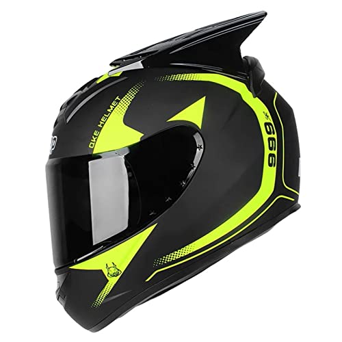 GAOZHE Casco Integral de Motocicleta Casco Modular de Choque de Motocicleta Ligero con Visera Casco de Motocicleta de Carreras Aprobado por Dot/ECE para jóvenes Hombres Mujeres