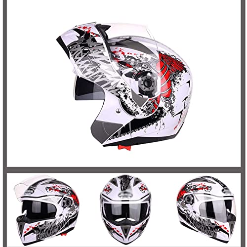 GAOZHE Casco Modular abatible Frontal para Motocicleta Casco Modular antiniebla con Doble Visera, Aprobado por Dot/ECE, Casco Integral para Motocicleta para Hombres y Mujeres