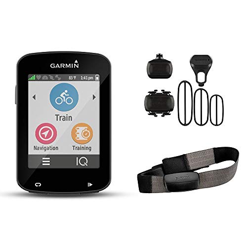 Garmin Edge 820 Bundle - Ordenador para Bicicletas, Resolución de pantalla 200 x 265 píxeles, Pantalla táctil, Receptor de alta sensibilidad, Negro