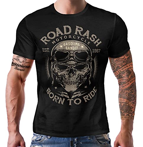 Gasoline Bandit Original Biker Racer Camiseta: Road Rash-L