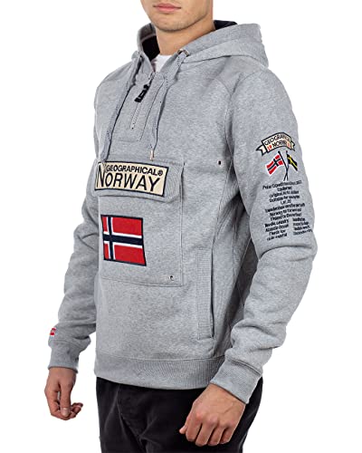 Geographical Norway Sudadera con capucha para hombre Color gris. L