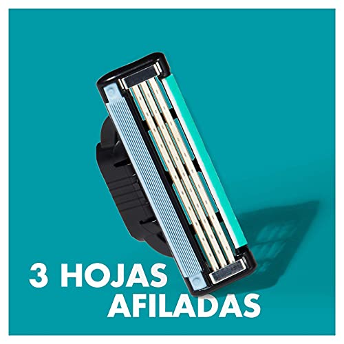 Gillette Mach3 Maquinilla de Afeitar Hombre + 12 Cuchillas de Recambio