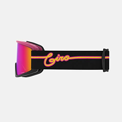 Giro Dylan - Gafas de nieve para mujer, correa de luces de neón rosa con espectro de rosa/lentes amarillas (2021)