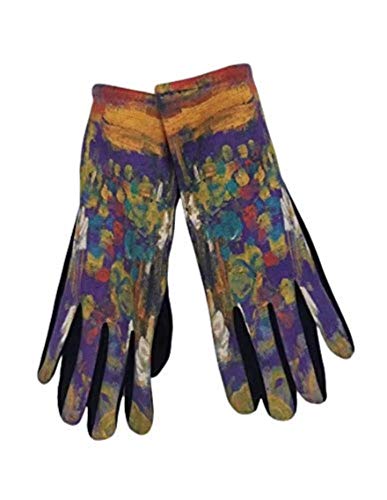 Goods4good Guantes para mujeres y señoras, de otoño e invierno, con pantalla táctil y diseño de pinturas de los famosos pintores: Van Gogh y Klimt. Talla única. (Multicolores 2)