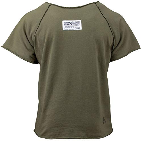 GORILLA WEAR Camiseta de Trabajo clásica, Verde Militar, Extra-Large para Hombre