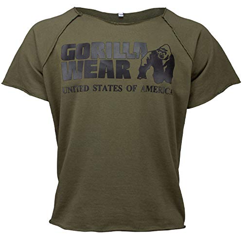 GORILLA WEAR Camiseta de Trabajo clásica, Verde Militar, Extra-Large para Hombre