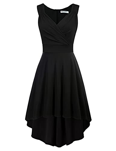 GRACE KARIN Vestido de Fiesta para Mujeres de Cóctel Rockabilly Clásico Skater Negro XL