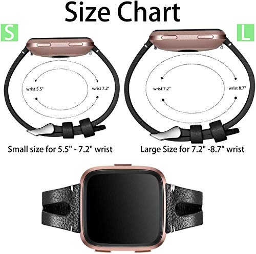 Gransho Compatible con Fitbit Versa 2 / Versa 2 SE/Versa Lite/Versa smartwatch Correa de Reloj De Cuero para Mujer (Pattern 16)