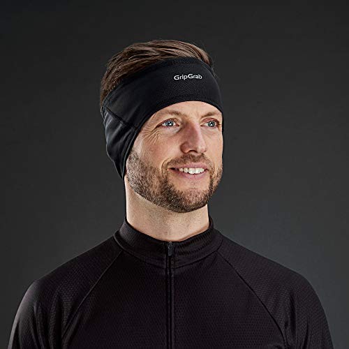 GripGrab Cinta Cabeza Cortavientos Térmica de Invierno Lightweight Running Sotocasco Orejeras Ciclismo Calentadores Babeza, Unisex-Adult, Negro, M