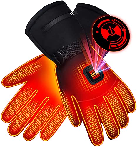 Guantes Calefactables Electrónicos para Hombre y Mujer Guantes Moto  Invierno con Batería 7.4V 4000mAh Guantes de Pantalla Táctil a Prueba de  Viento al Aire Libre 3 Nivele de Calefacción (L(A)) : 