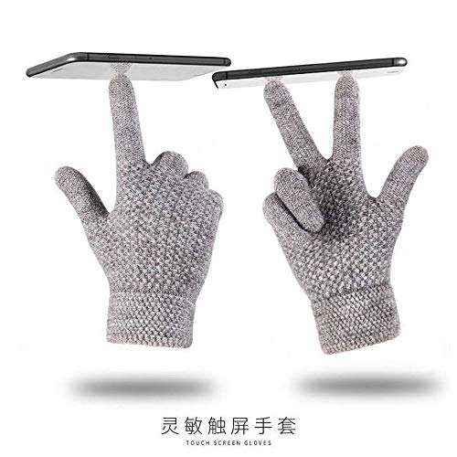 Guantes Touch Screen para Mujer/Hombre, Guantes abrigadores para el hogar, Guantes Termicos para el Clima frío al Aire Libre, Conducir Antiviento Regalo Ideal,con Forro Suave (Gris)