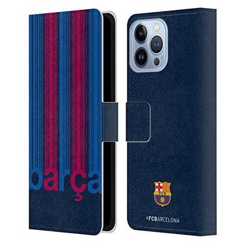 Head Case Designs Licenciado Oficialmente FC Barcelona Barca 2017/18 Campions Carcasa de Cuero Tipo Libro Compatible con Apple iPhone 13 Pro MAX