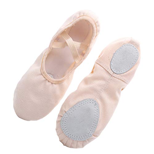 Healifty 1 par de Zapatos de Ballet de Lona Zapatillas de Ballet de Suela Completa Zapatos de Yoga para Bailar para Niños Pequeños Niñas Niñas Talla 34