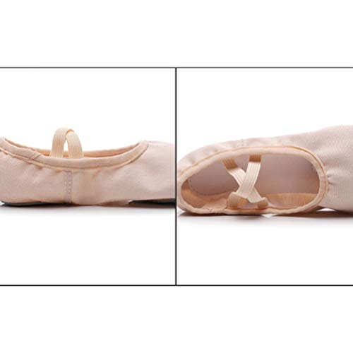 Healifty 1 par de Zapatos de Ballet de Lona Zapatillas de Ballet de Suela Completa Zapatos de Yoga para Bailar para Niños Pequeños Niñas Niñas Talla 34