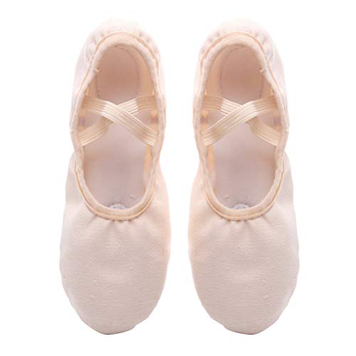 Healifty 1 par de Zapatos de Ballet de Lona Zapatillas de Ballet de Suela Completa Zapatos de Yoga para Bailar para Niños Pequeños Niñas Niñas Talla 34