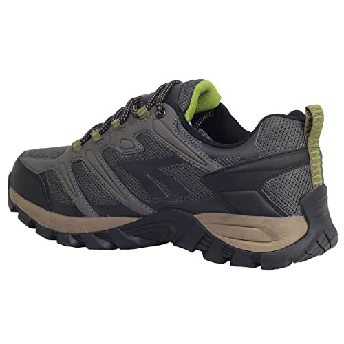 HI-TEC Muflon Low, Zapatillas de Trekking Hombre,Calzado Senderismo Hombre Impermeable, Calzado montaña Hombre (Verde Oliva, Numeric_44)