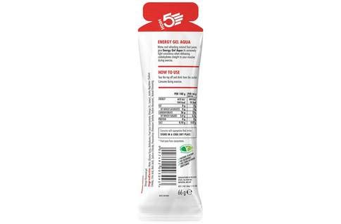 HIGH5 Ciclismo Deportes Energía Aqua Gel Carbohidratos Ejercicio Vegetariano 66g Naranja