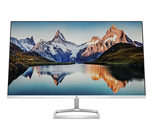 HP M32f Monitor – 31,5 Pulgadas, Pantalla Full HD IPS, 75 Hz, Tiempo de Respuesta de 7 ms, VGA, 2 x HDMI 1.4, AMD Freesync, Plateado/Negro.