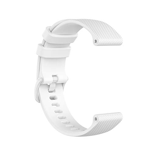 Huabao Correa Compatible con Garmin vivoactive 4,Ajustable Silicona Deportiva Band Repuesto Pulsera para Garmin vivoactive 4 (Blanco)