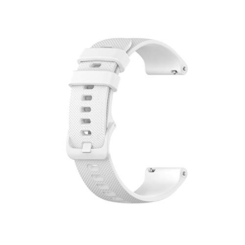 Huabao Correa Compatible con Garmin vivoactive 4,Ajustable Silicona Deportiva Band Repuesto Pulsera para Garmin vivoactive 4 (Blanco)