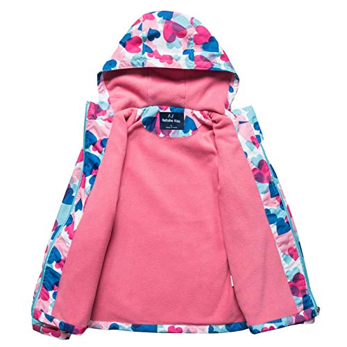 HUTUHU - Chaqueta Deportiva Outdoor Jacket Impermeable con Capucha Chubasquero para Niña Chica - Talla XL