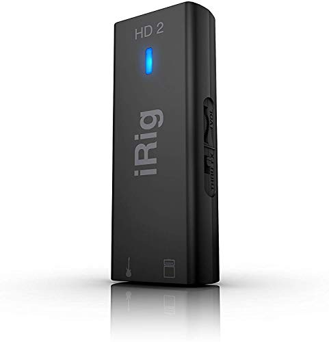 IK Multimedia iRig HD 2 - Interfaz audio, Sonido Profesional de 96kHz, funciones listas para escenario, rockea en todas partes con tu iPhone, iPad o Mac/PC - Negro