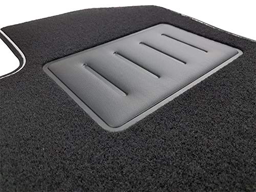 Il Tappeto Auto SPRINT01305 - Alfombrilla para Coche, Negra, Antideslizante, Borde Bicolor, talonera de Goma Reforzada, para Focus III 2011>2015, restyling 2015>