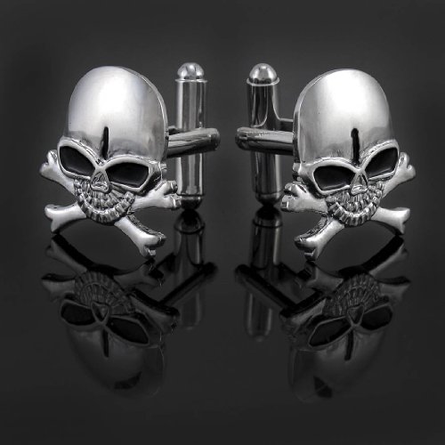 Inox Skull and Crossbones Stainless Steel Cufflinks