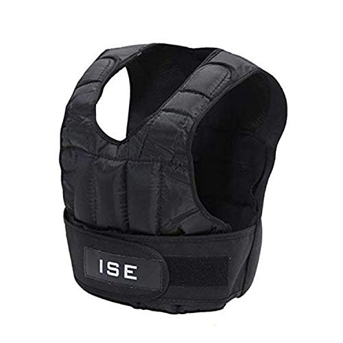 ISE Chalecos de entrenamiento Peso - Chaqueta ejercicio boxeo Workout Fitness Training Chaleco con Pesas Ajustable 5kg