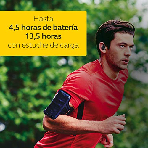 Jabra Elite Sport – Auriculares Deportivos Inalámbricos, Aplicación Fitness Integrada para Llamadas y Música, Negro