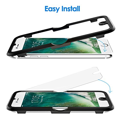 JETech Protector de Pantalla Compatible con iPhone 8 Plus, iPhone 7 Plus, iPhone 6s Plus, iPhone 6 Plus, Cristal Vidrio Templado, con Herramienta de Fácil Instalación, 2 Unidades