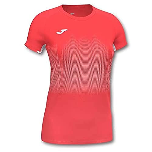 Joma Elite VII Camiseta Running, Mujer, Coral Fluor, S