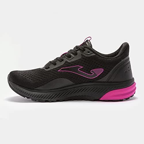 Joma Serie Boro Lady, Zapatillas de Atletismo Mujer, Negro-Fucsia, 37 EU