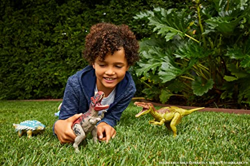 Jurassic World Ataque Rugido Ankylosaurus Dinosaurio articulado con sonidos, figura de juguete para niños Mattel GWY27