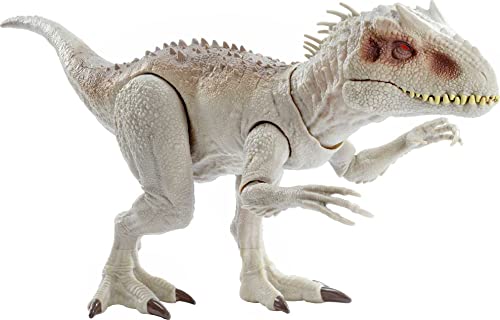 Jurassic World - Dino Rivals Indominus Rex, dinosaurio de juguete para niños +4 años (Mattel GNH35), Embalaje sostenible