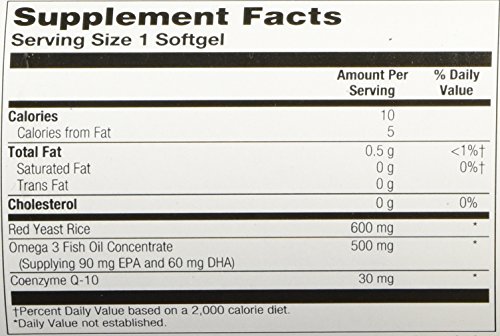 KAL Red Yeast Rice CoQ-10 & Omega 3 60 ActivGels