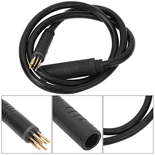 KEENSO Cable de extensión de Motor de Bicicleta eléctrica,de Rueda Impermeable de 9 Pines para Bicicleta eléctrica Cable de Hembra a Macho Accesorio(1.5 * 600mm)