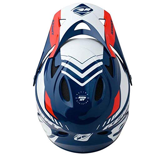 Kenny Downhill 2020 - Casco para Bicicleta de montaña, Color Blanco y Rojo, XXS (51-52 cm)