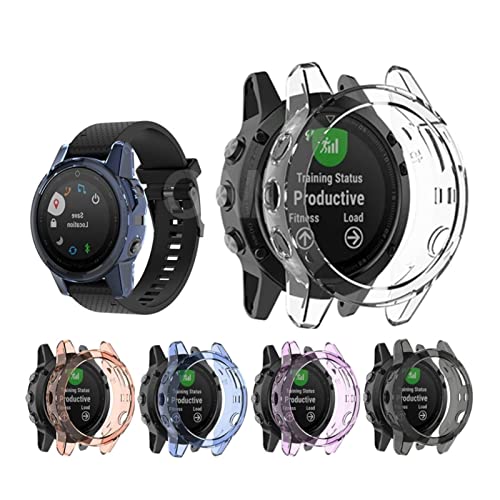 KESHIKUI New Mei Funda Protectora 1pcs Compatible con Garmin Fenix 5 5s 5X TPU Cubierta Slim Smart Watch Bumper Shell Compatible con Garmin FENIX5 5s 5X Más