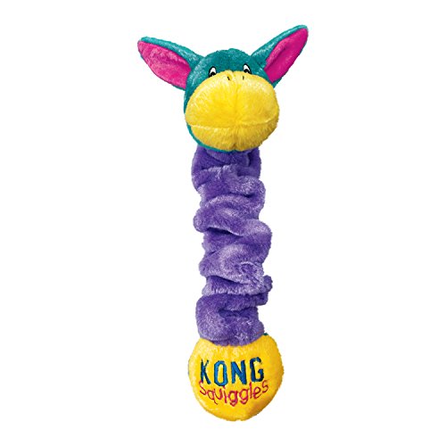 KONG - Squiggles - Peluche elástico sonoro (Varios Personajes) - para Perros de Raza Mediana