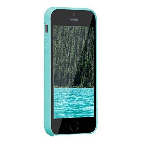 kwmobile Carcasa Compatible con Apple iPhone SE (1.Gen 2016) / 5 / 5S - Funda de Silicona para móvil - Cover Trasero en Menta