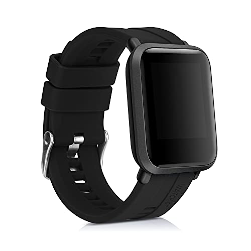 kwmobile Pulsera Compatible con Huami Amazfit Bip/Bip Lite - 2X Correa de TPU para Reloj Inteligente - Negro/Azul Oscuro