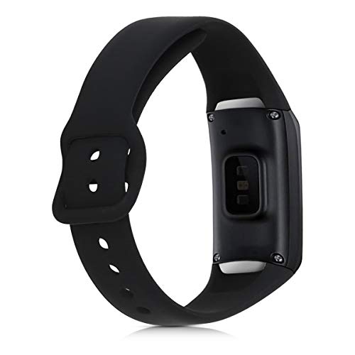 kwmobile Pulsera Compatible con Samsung Galaxy Fit (SM-R370) - 2X Correa de TPU para Reloj Inteligente - Negro/Azul Oscuro