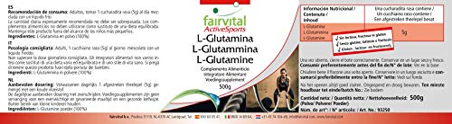 L-Glutamina en polvo - 100% PURA y VEGANA - Dosis elevada - Aminoácido esencial - 500 gramos - Suministro para 100 días - Calidad Alemana