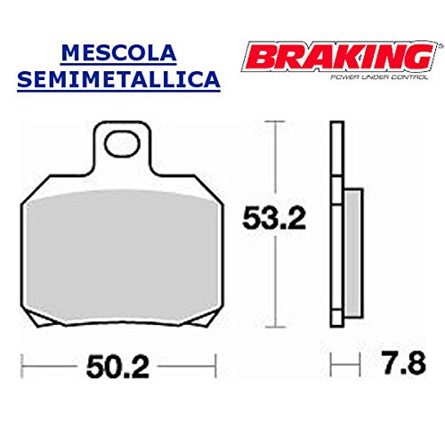 LA PAREJA JUEGO DE PASTILLAS DE FRENO TRASERO BRAKING PARA GILERA NEXUS i.e. SP 500 2007 07