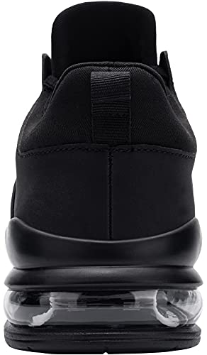 LARNMERN PLUS Zapatillas de Seguridad Hombre Trabajo Zapatos de Seguridad Ligeras Comodo Punta de Acero Air Cushion Calzado de Seguridad Transpirables Antideslizante Verano(Negro,43EU)