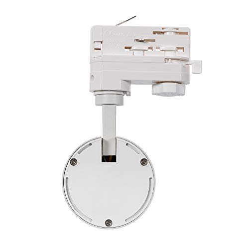 LEDKIA LIGHTING Foco LED New Mallet Blanco 20W Regulable No Flicker para Carril Trifásico (UGR 15) Blanco Neutro 4000K - 4500K