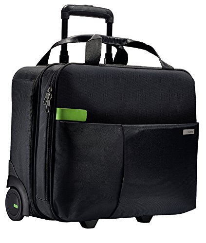 Leitz Smart Traveller, Maleta de mano, Poliéster/Metal/piel, 42 cm, Negro