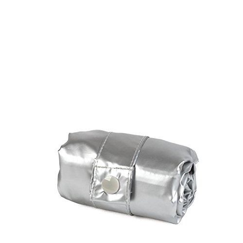 LOQI LOQI Smart Traveller Pocket - Arrivals & Metallic Silver - Bolso de Viaje con Asas (50 cm), Color Plateado Mate