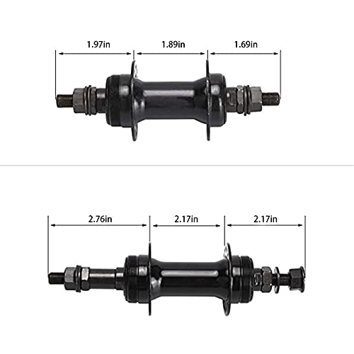 LQKYWNA Bujes de Bicicleta de montaña Buje de 36 Orificios Freno de Disco Piel de Eje de Bicicleta de montaña Cable Doble Rueda Delantera y Trasera Tambor Eje sólido Hierro